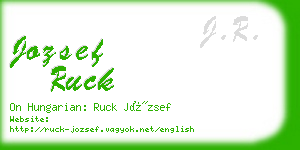 jozsef ruck business card